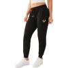 True Religion Women’s Foil Classic Lounge Jogger Comfort Pant(Jet Black)