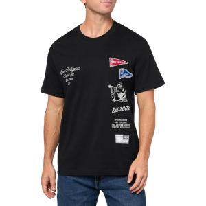 True Religion Men’s Short Sleeve Uni Logo Tee – Casual Crew Neck T-Shirt(Jet Black)