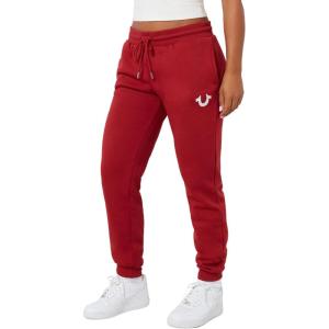True Religion Women’s Foil Classic Lounge Jogger Comfort Pant(Red Dahlia)