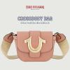 True Religion Women’s Crossbody Bag, Mini Flap Adjustable Shoulder Handbag with Horseshoe Logo(Berry)