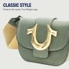 True Religion Women’s Crossbody Bag, Mini Flap Adjustable Shoulder Handbag with Horseshoe Logo(Sage)