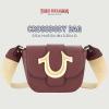 True Religion Women’s Crossbody Bag, Mini Flap Adjustable Shoulder Handbag with Horseshoe Logo(Wine)