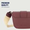 True Religion Women’s Crossbody Bag, Mini Flap Adjustable Shoulder Handbag with Horseshoe Logo(Wine)