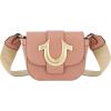True Religion Women’s Crossbody Bag, Mini Flap Adjustable Shoulder Handbag with Horseshoe Logo(Berry)