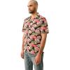 True Religion Men’s SS Camp Shirt All Over Print – Black/Yellow/White | Short Sleeve Rayon Viscose Button-Up(Blk Ylow Wht)