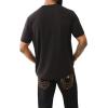 True Religion Mens Ss Cross Stitch Hippie Buddha(Jet Black)