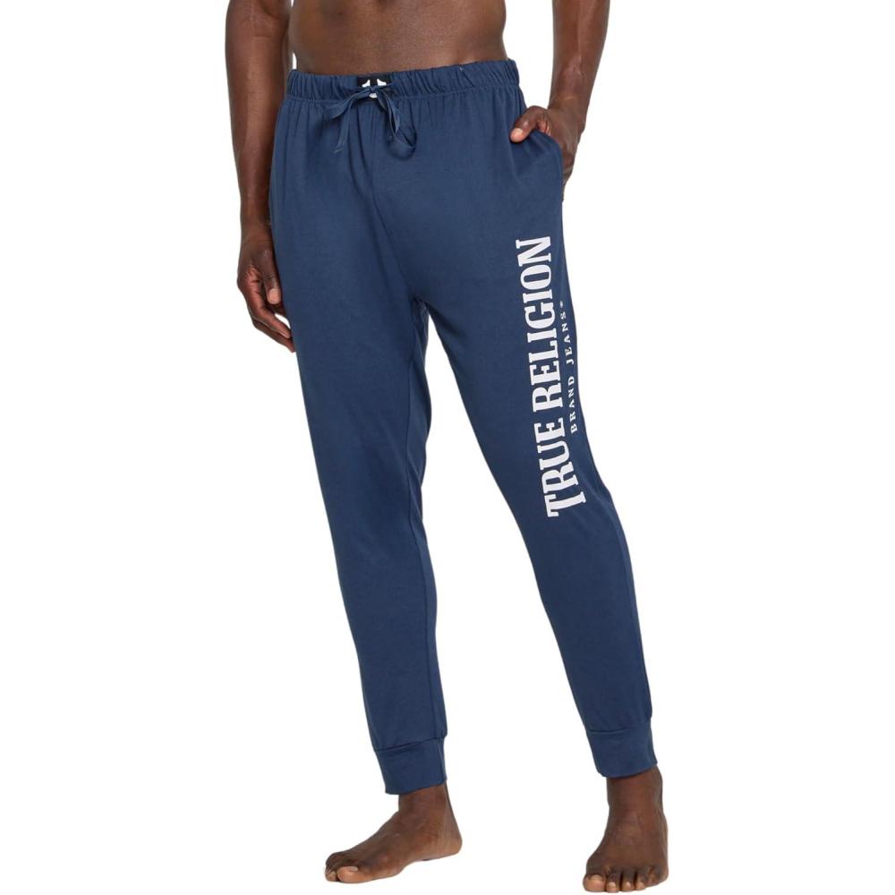 imageTrue Religion Mens Jogger Pajama Pants Lightweight Lounge Casual Sleep Pants for MenNavy