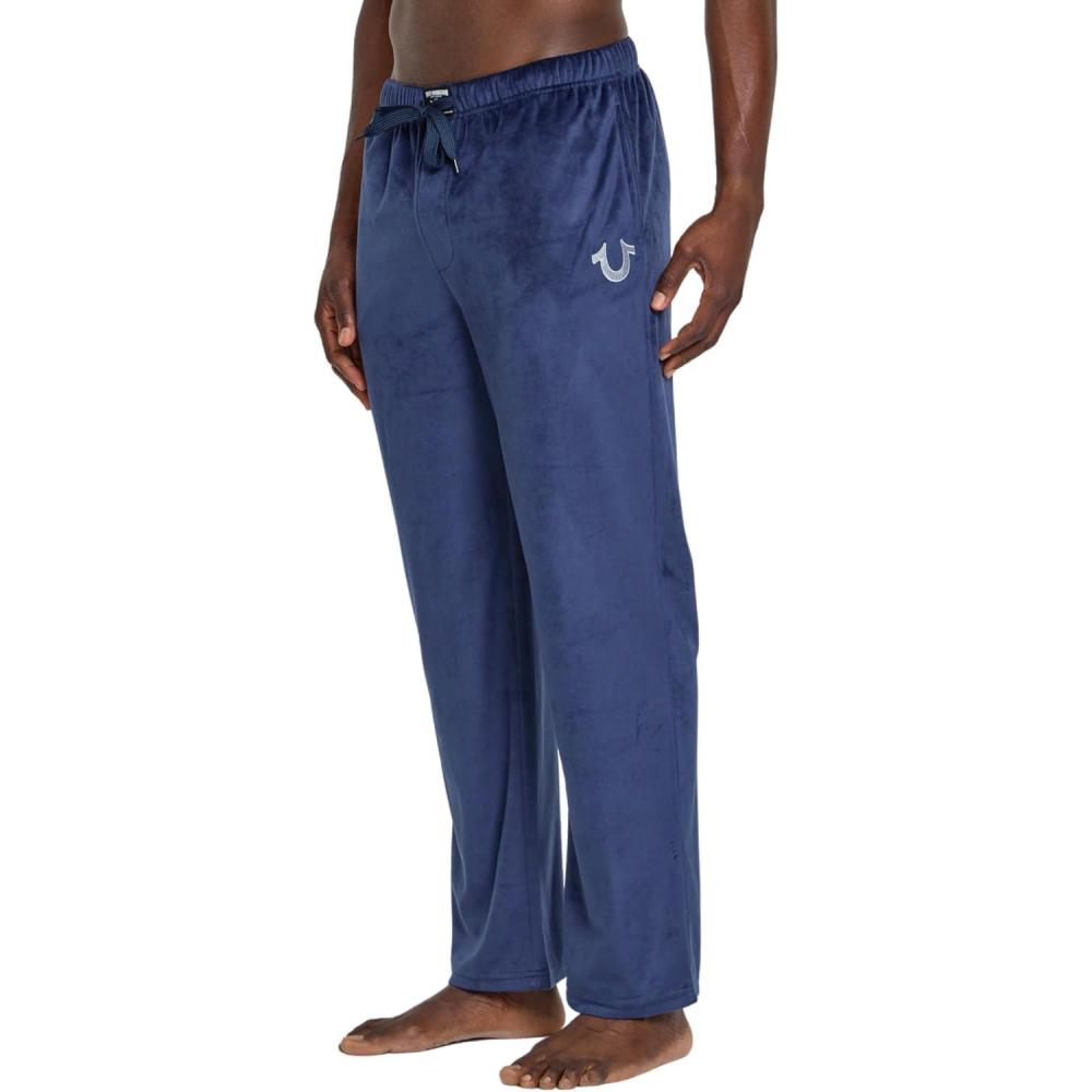 imageTrue Religion Mens Pajama Pants Mens PJ Pants Fuzzy Lounge Pant Soft Fleece PantNavy
