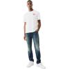 True Religion Mens High Density Letter Tee(Optic White)