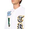True Religion Men’s SS Overt Patch Polo | Short Sleeve Polo Shirt with Signature Patches(Optic White)