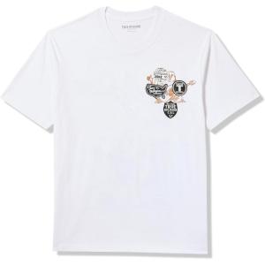 True Religion Men’s Short Sleeve University Tee– Crewneck Collegiate Logo(Optic White)