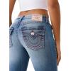 True Religion Billie Mid Rise Straight Womens Denim Jeans | Signature Horseshoe Back Flap Pockets
