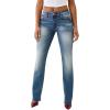 True Religion Billie Mid Rise Straight Womens Denim Jeans | Signature Horseshoe Back Flap Pockets
