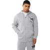 True Religion World Tour Champs Zip Up Sweatshirt with Horseshoe Logo & Bold Back Graphic(Heather Grey)