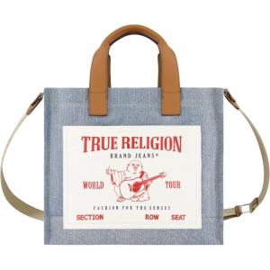 True Religion Tote, Women’s Medium Travel Shoulder Bag with Adjustable Strap(Blue Denim)