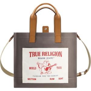 True Religion Tote, Women’s Medium Travel Shoulder Bag with Adjustable Strap(Grey)