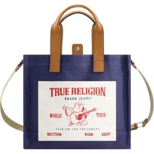 True Religion Tote, Women’s Medium Travel Shoulder Bag with Adjustable Strap(Navy)
