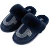 True Religion Slippers for Women Gifts for Women Cozy House Slippers for Woman(Denim)