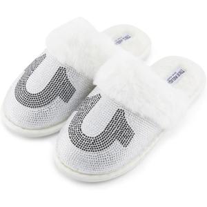 True Religion Slippers for Women Gifts for Women Cozy House Slippers for Woman(Silver)
