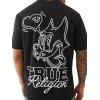 True Religion SS Puff Cat Tee – Men’s Crewneck Short Sleeve Graphic Premium Cotton Tee(Jet Black)