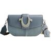 True Religion womens True Religion Saddle Bag, Women’s Denim and Faux Leather Crossbody Purse With Adjustable Shoulder Strap(Blue)