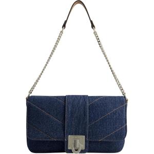 True Religion Women’s Denim Shoulder Bag Purse, Mini Handbag with Chain Strap | Denim, Purse, Chain Strap(Dark Denim)