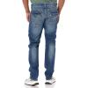 True Religion Mens Geno Big T Slim Fit Straight Leg Jean with Flap(Side Court)