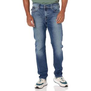 True Religion Mens Geno Big T Slim Fit Straight Leg Jean with Flap(Side Court)