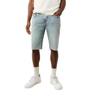 True Religion Men’s Ricky Sn Flap Light Short Fray Hem – Rocky Point Light | Denim Shorts with Frayed Hem(Rocky Point Light)