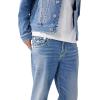 True Religion Mens Ricky Double Raised Super T Flap Straight Jean(Beach Fire Medium)