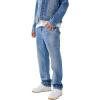 True Religion Mens Ricky Double Raised Super T Flap Straight Jean(Beach Fire Medium)
