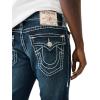 True Religion Men’s Rocco Super T 1/2″ Flap with 32″ Inseam(Aquamarine Dark Wash)