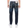True Religion Men’s Rocco Super T Flap 1/2″ 32″ Inseam(Columbia Dark Wash)