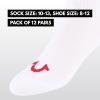 True Religion Mens Socks 12 Pack Mid Crew Socks for Men Premium Athletic, Shoe Size 8-12(Blk/Wht)