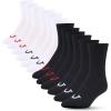 True Religion Mens Socks 12 Pack Mid Crew Socks for Men Premium Athletic, Shoe Size 8-12(Blk/Wht)