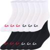 True Religion Mens Socks 12 Pack Mid Crew Socks for Men Premium Athletic, Shoe Size 8-12(Blk/Wht)