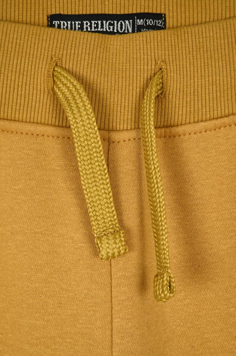 imageTrue Religion Boys 2 Pack Fleece Sweatpants Stylish amp Comfortable Jogger Pants Set for Active KidsBlackyellow