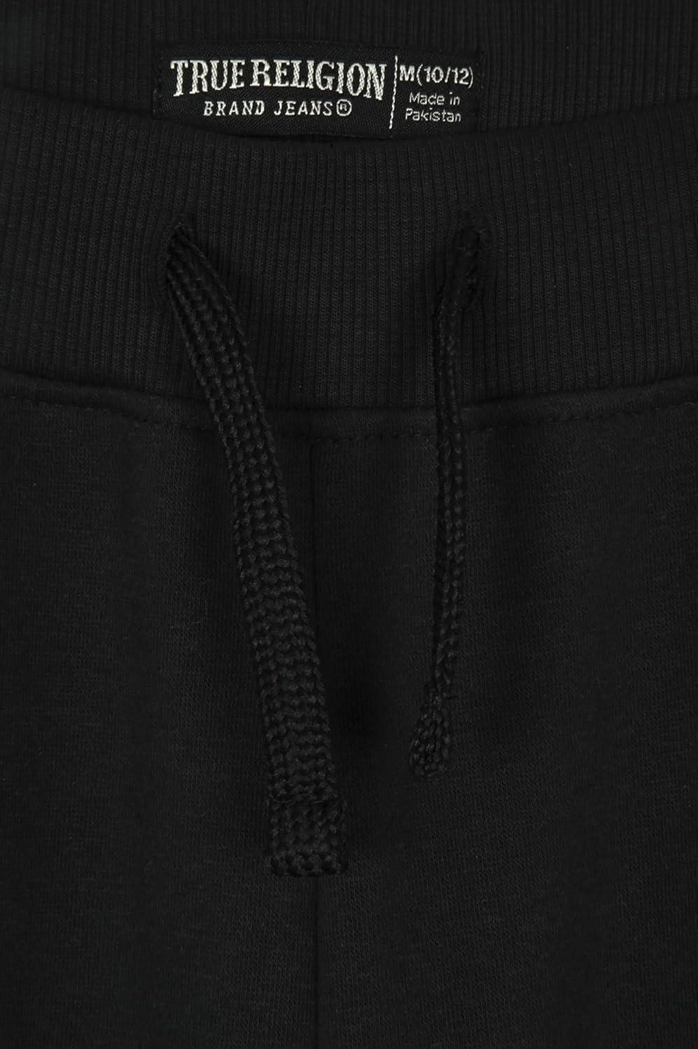 imageTrue Religion Boys 2 Pack Fleece Sweatpants Stylish amp Comfortable Jogger Pants Set for Active KidsBlackyellow