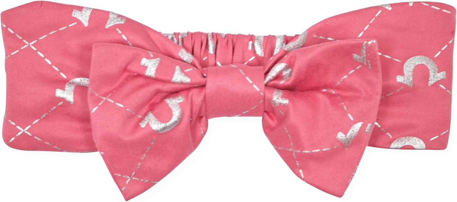 imageTrue Religion Girls Pajama Set 3Piece ButtonFront Top Sleep Pants and HeadbandCandy Pink