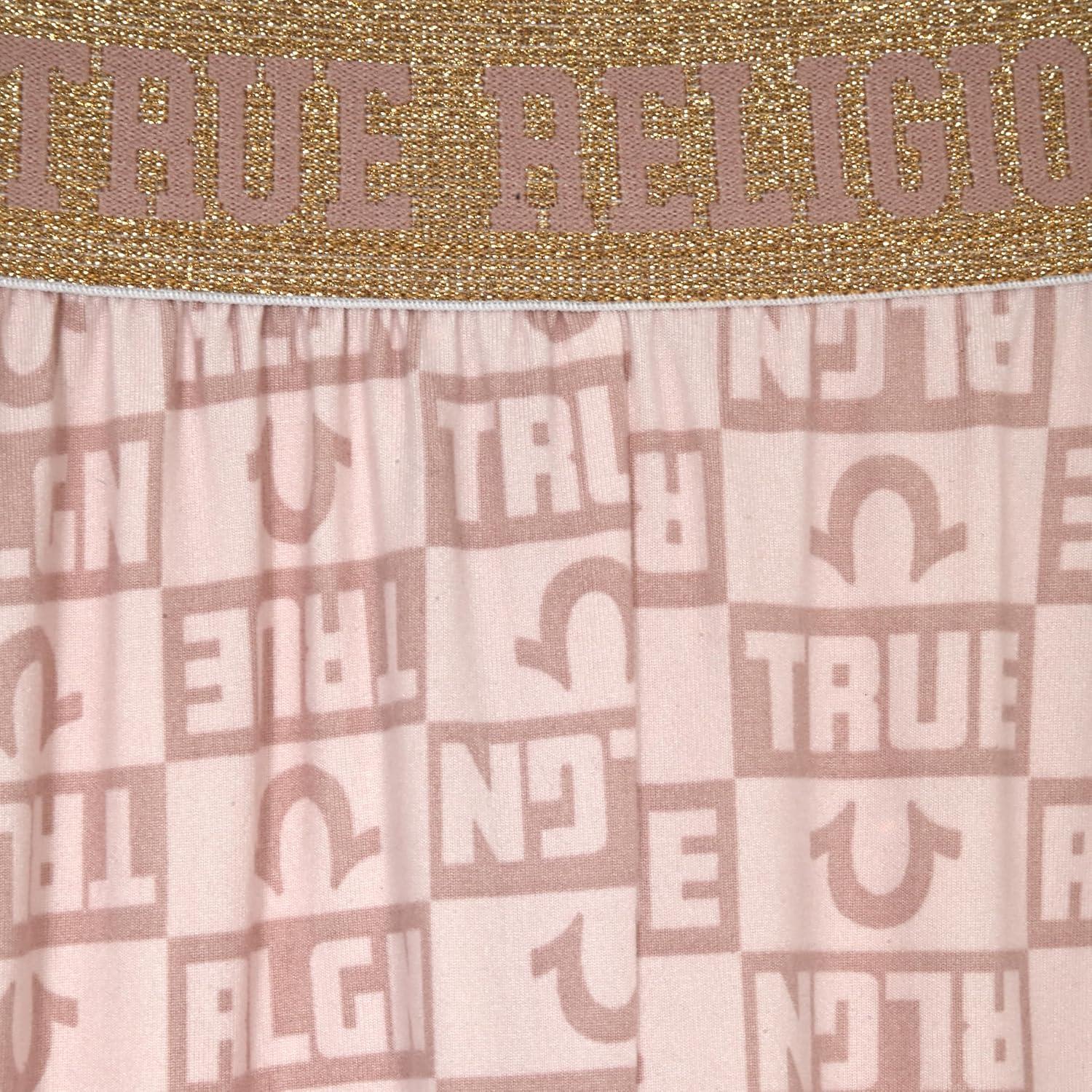 imageTrue Religion Girls Pajama Set 3Piece ButtonFront Top Sleep Pants and HeadbandLight Pink