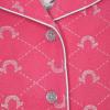 True Religion Girls Pajama Set 3-Piece Button-Front Top Sleep Pants and Headband(Hot Pink Fleece)