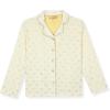 True Religion Girls Pajama Set 3-Piece Button-Front Top Sleep Pants and Headband(Ivory Gold Fleece)