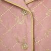 True Religion Girls Pajama Set 3-Piece Button-Front Top Sleep Pants and Headband(Mauve Gold Velour)