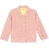 True Religion Girls Pajama Set 3-Piece Button-Front Top Sleep Pants and Headband(Mauve Gold Velour)