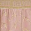 True Religion Girls Pajama Set 3-Piece Button-Front Top Sleep Pants and Headband(Mauve Gold Velour)