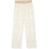 True Religion Girls Pajama Set 3-Piece Button-Front Top Sleep Pants and Headband(White Zebra Fleece)