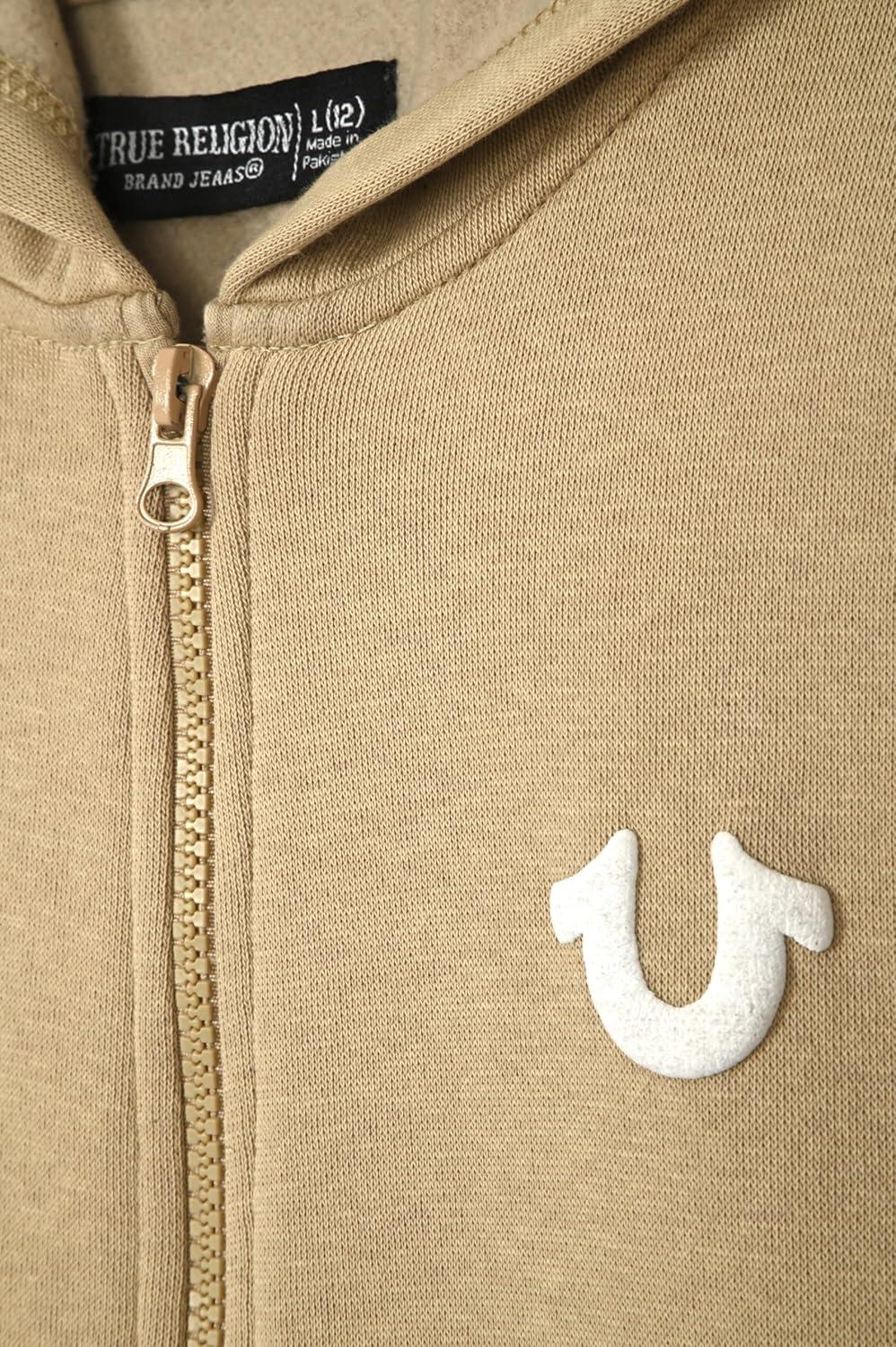 imageTrue Religion Boys 3 Piece Fleece Jogger Sets Complete Hoodie Tee amp Sweatpants Outfit for Everyday StyleTravertinewhite