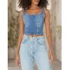 True Religion Womens Denim Bustier Top Big T(Cardinal)