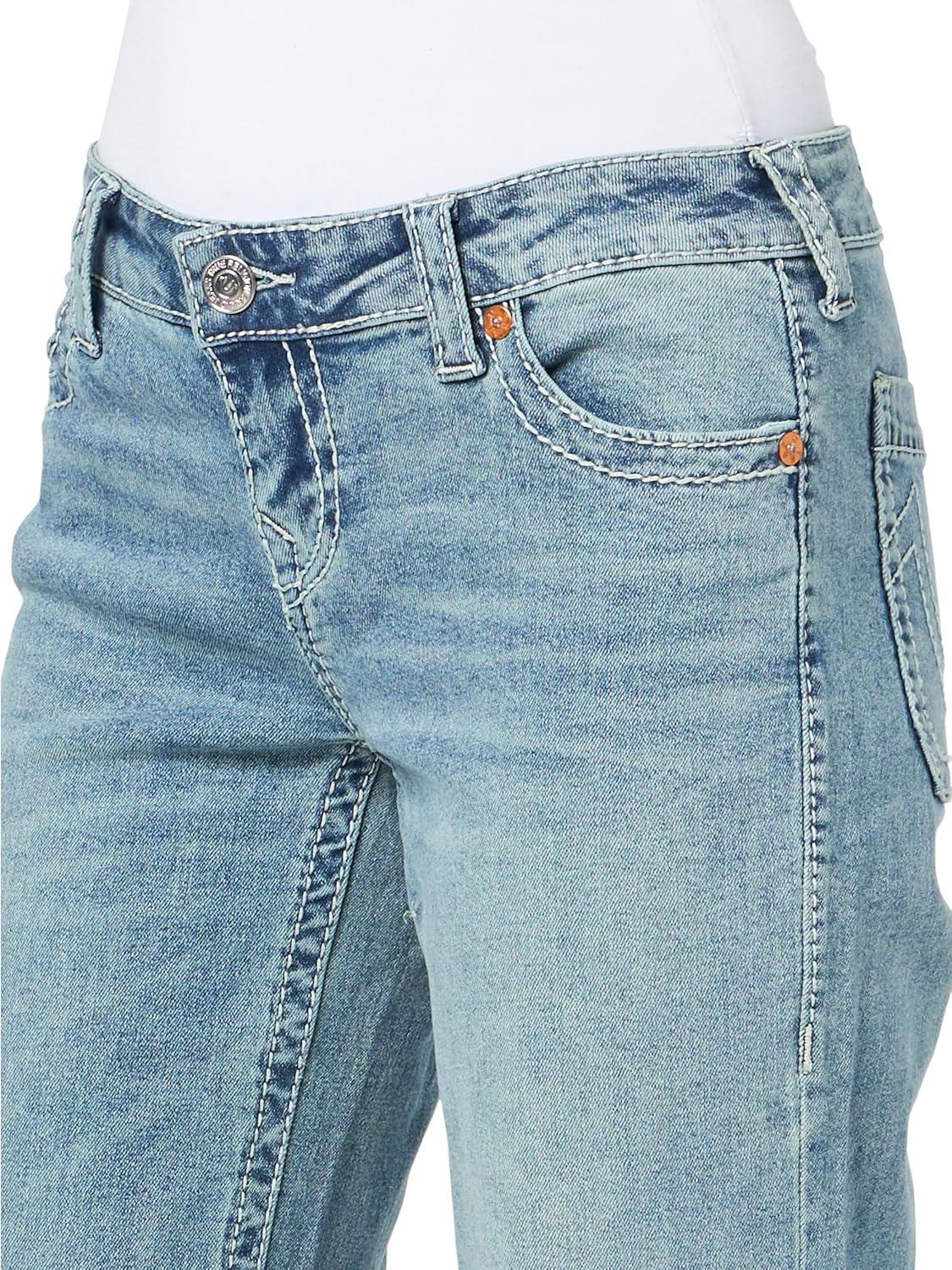 imageTrue Religion Womens Bobbi Low Rise Baggy Jeans Big T Flap Pockets amp Relaxed FitVocal Harmony