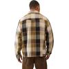 True Religion Men’s LS Stitch Plaid Big T Western Cropped Shirt – Long Sleeve Button(Brown Red Tan)